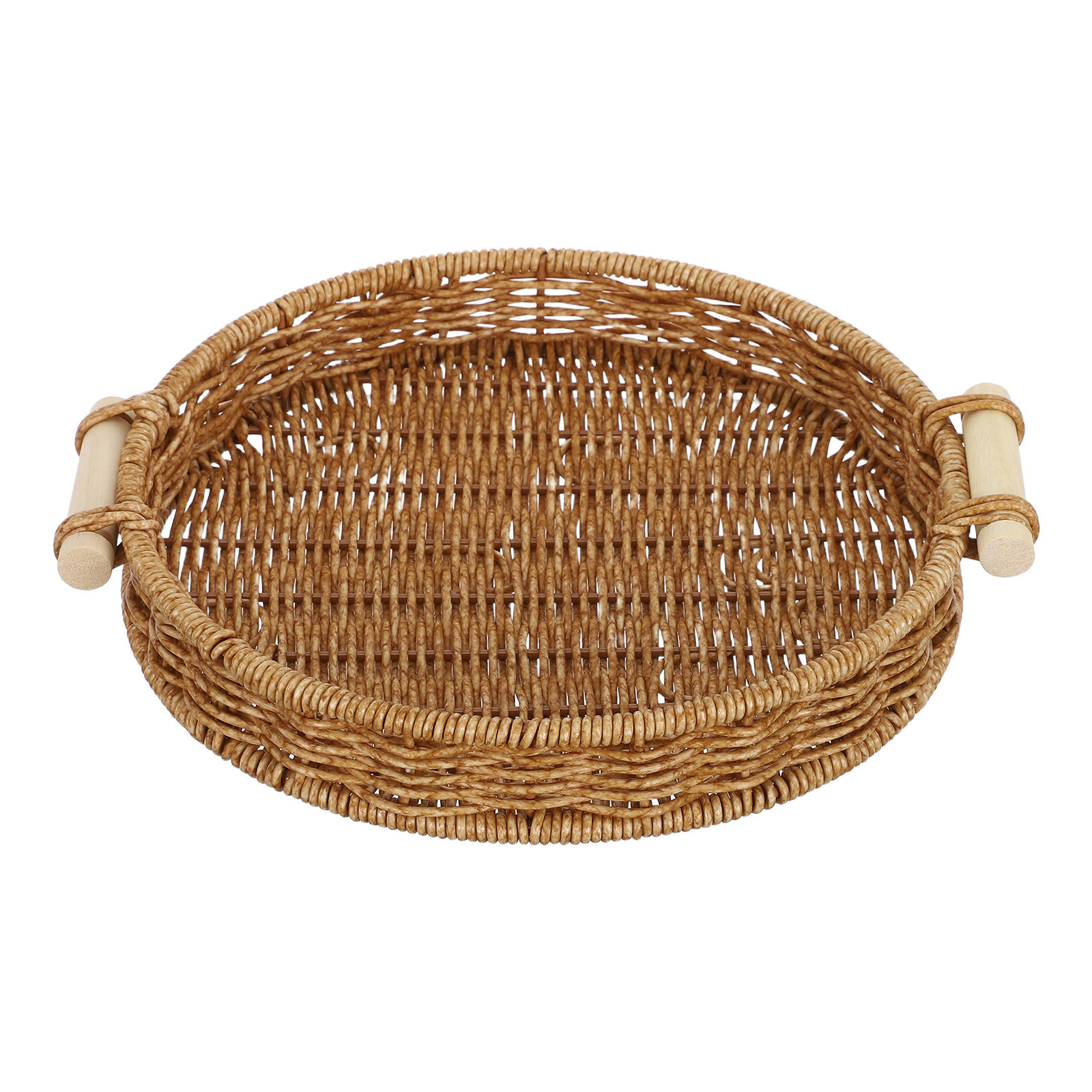 Food Snacks Basket - Kosz na chleb z imitacji rattanu,