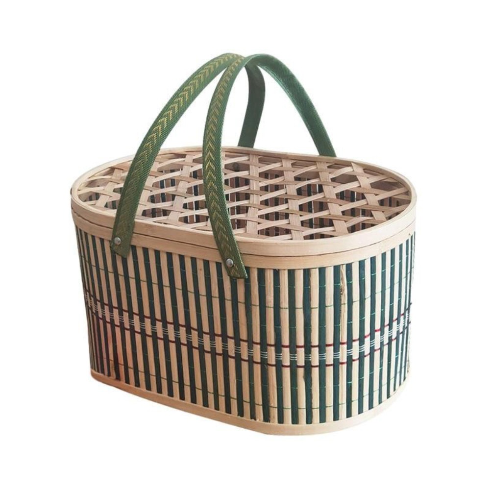 Food Snacks Basket - Trwały, ręcznie robiony kosz bambusowy z