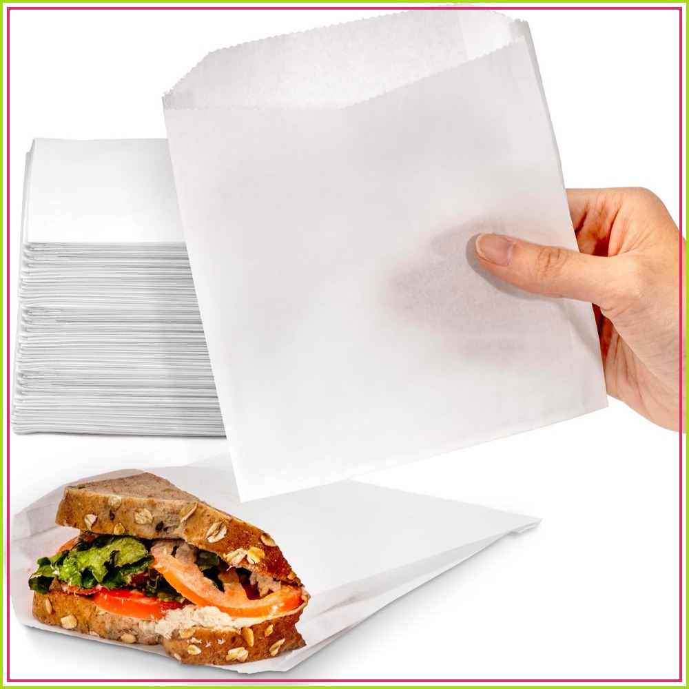 Food Snacks Images - 200 sztuk papierowych torebek na kanapki,