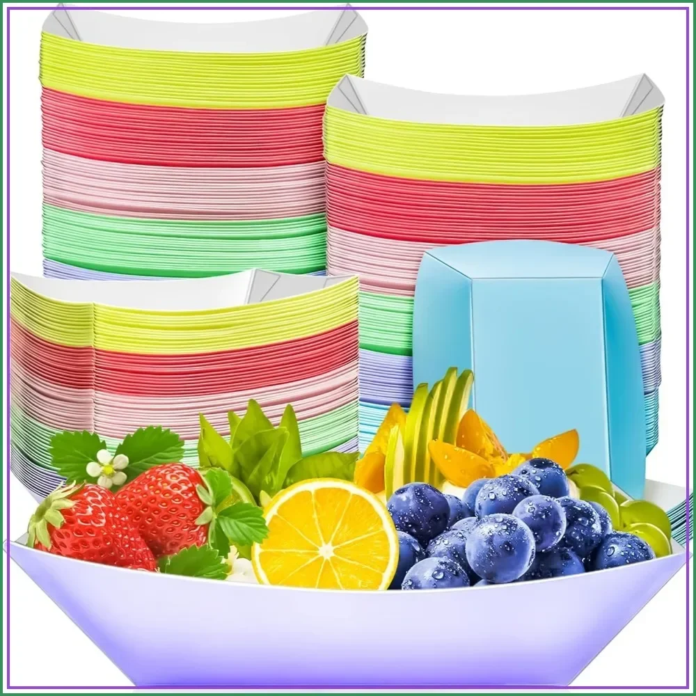 Food Snacks Images - 100 sztuk jednorazowych papierowych tack na