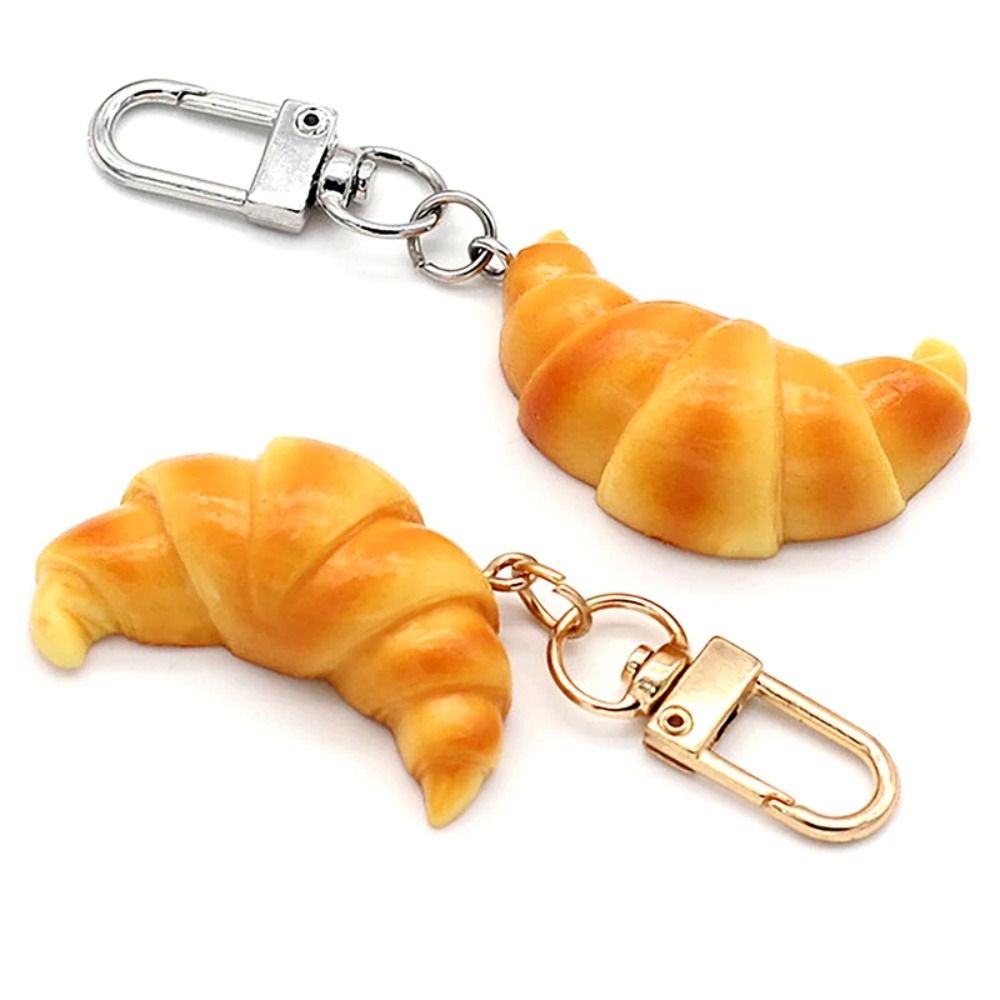 Food Zinc - Zabawny brelok do kluczy Croissant Prezenty