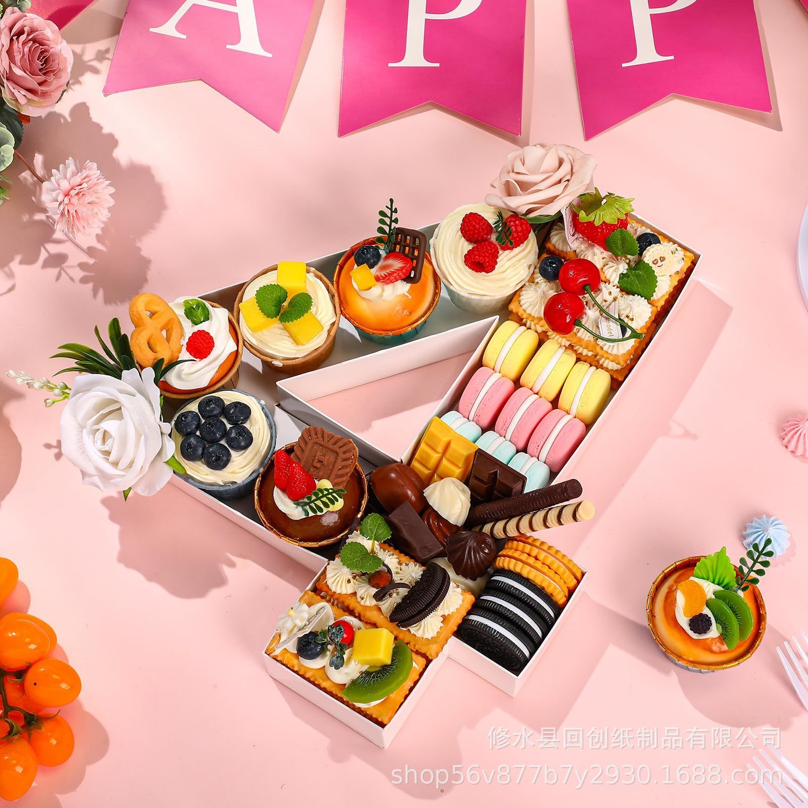 Food Snacks For Baby Shower - 0-9 Number Tace na żywność Dekoracja