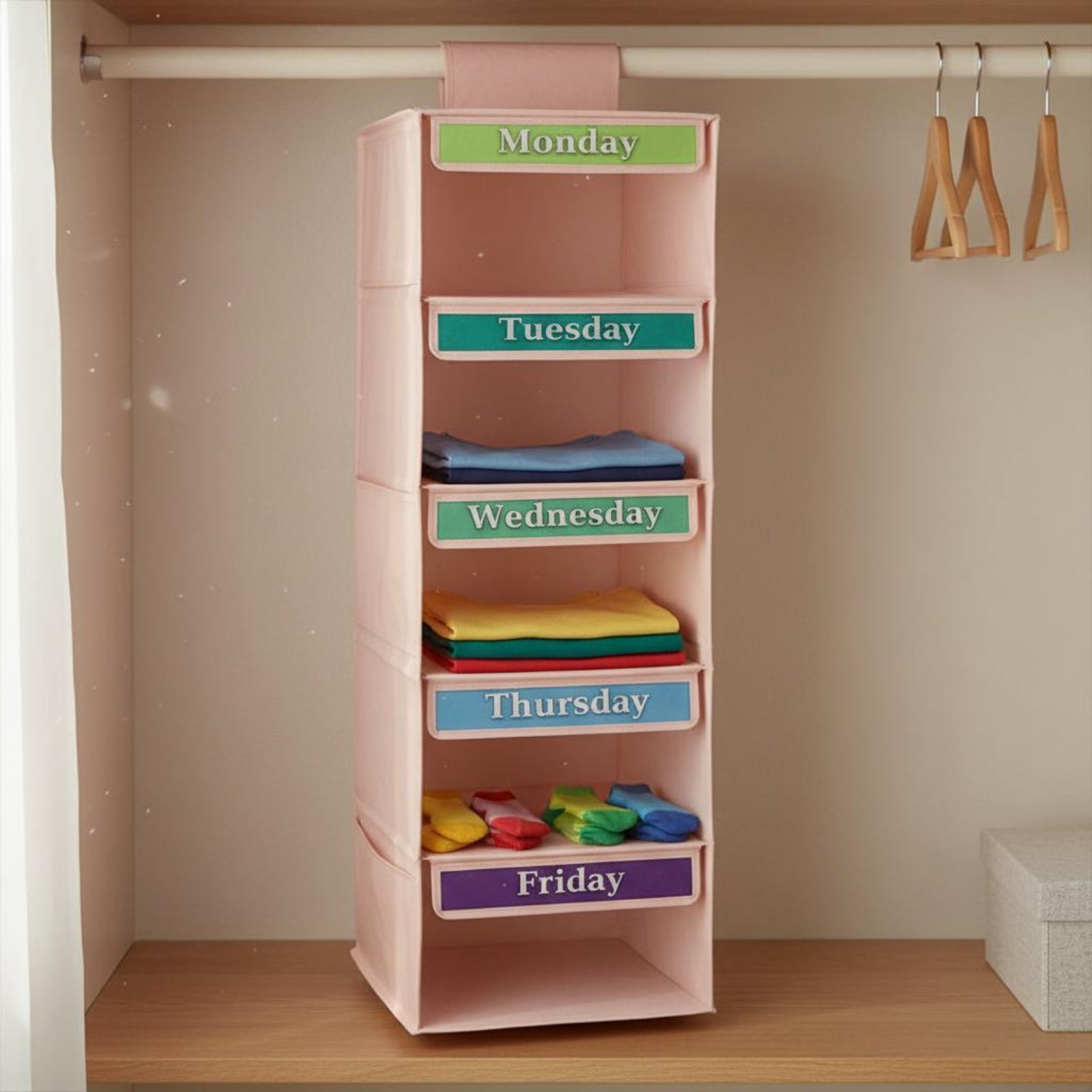 Food Snacks For Kids - 7-poziomowa wisząca torba do przechowywania, tygodniowy