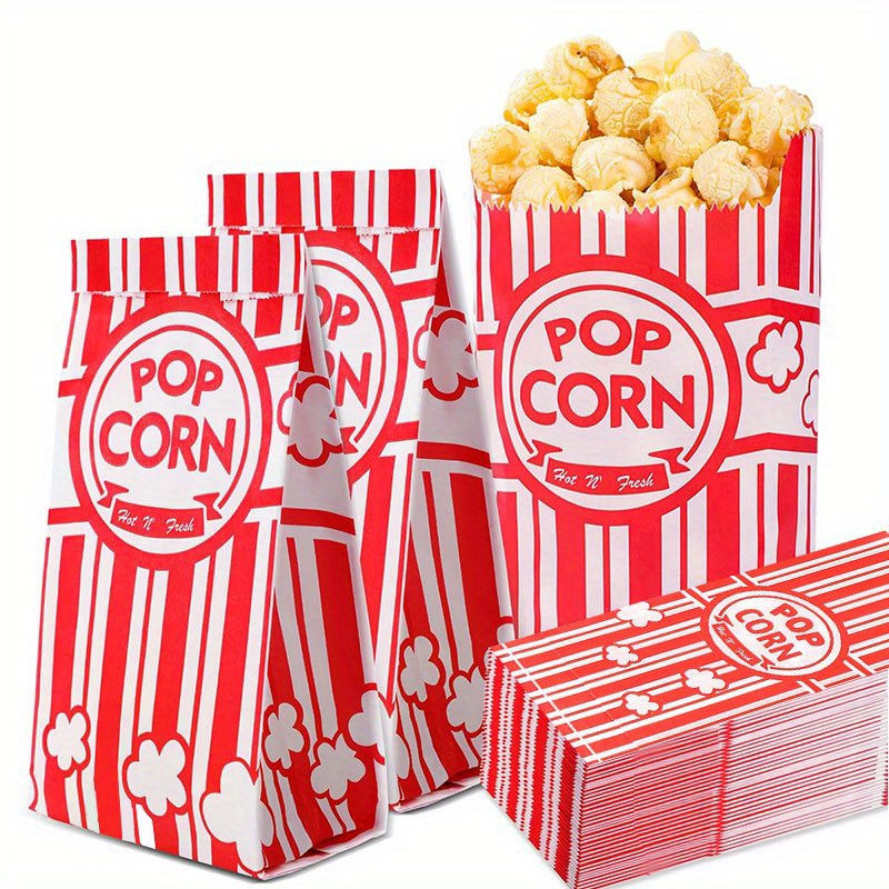 Food Snacks Party - 20/50 szt. Torebek na popcorn, indywidualne