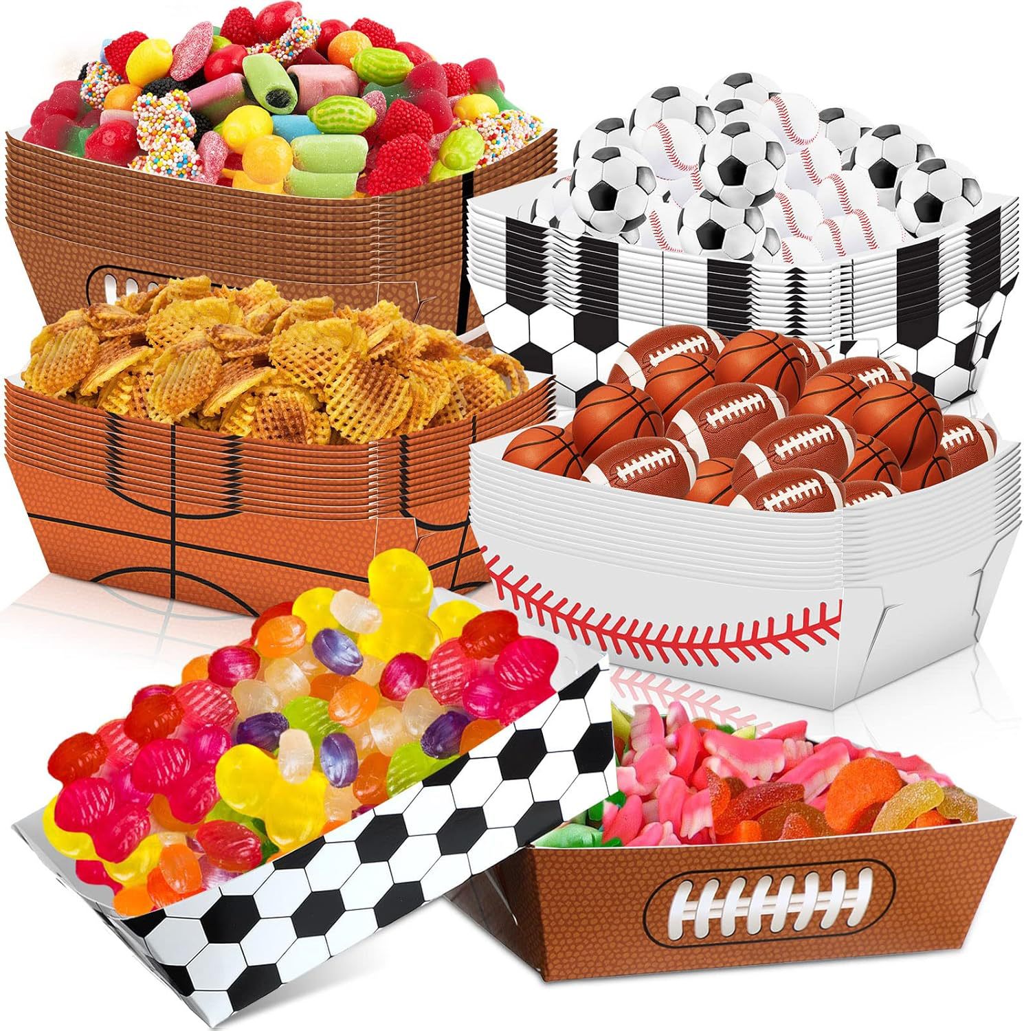 Food Snacks For Baby Shower - 6-48 szt. Jednorazowe papierowe tacki na