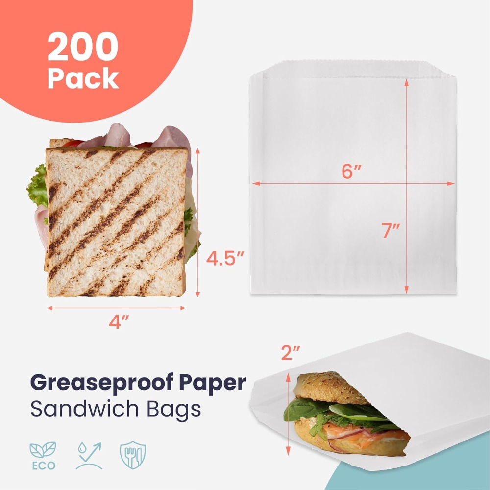 200 sztuk papierowych torebek  – Food Snacks Images recenzja i cena