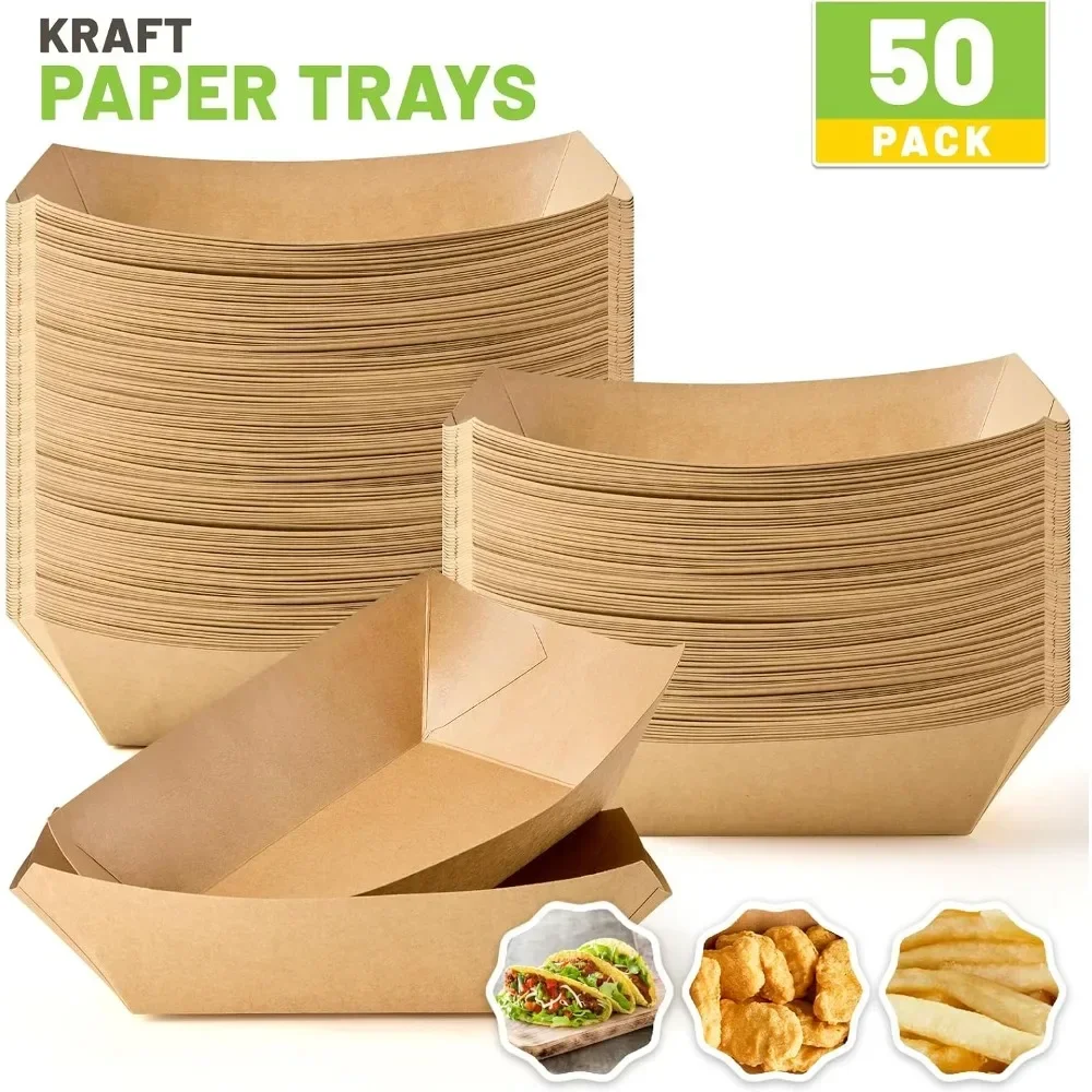 Duże tace na żywność z papieru – Food Snacks Images recenzja i cena