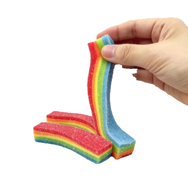 Miękka tęczowa piłka antystres – Candy Sour Strip recenzja i cena